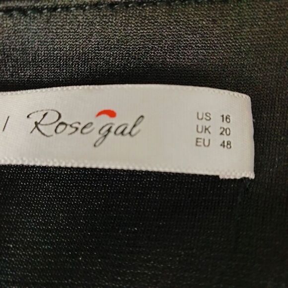 Rose Gal Christmas Cat Dress 1X 16 Black Kittens Holiday Party Sexy Off Shoulder - Picture 13 of 14